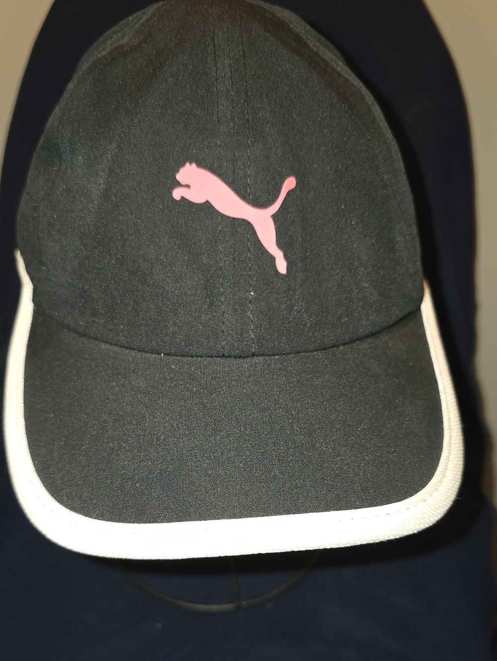 Puma Black Cap with White Logo Detailing